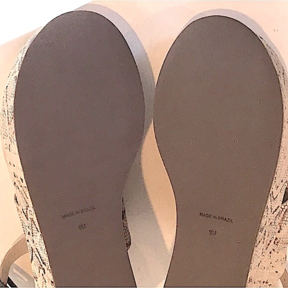 Matisse Platform Sandals ‘RUNAWAY’ Snakeskin Leather Ankle Strap Open-toe Size-7 - Picture 15 of 16
